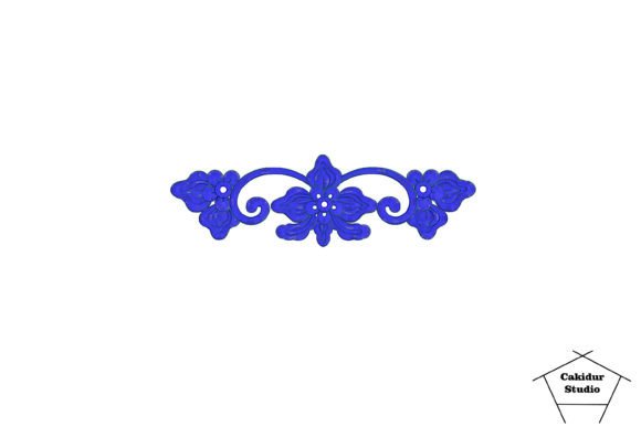 Blue Floral Ornament