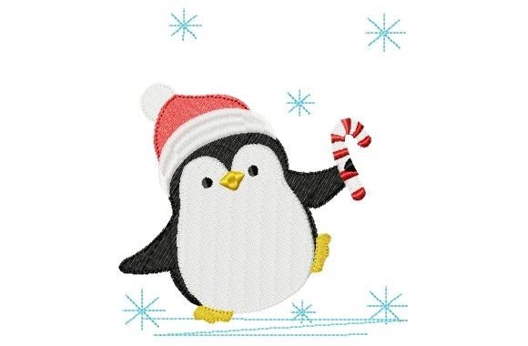 Christmas Penguin with Candy