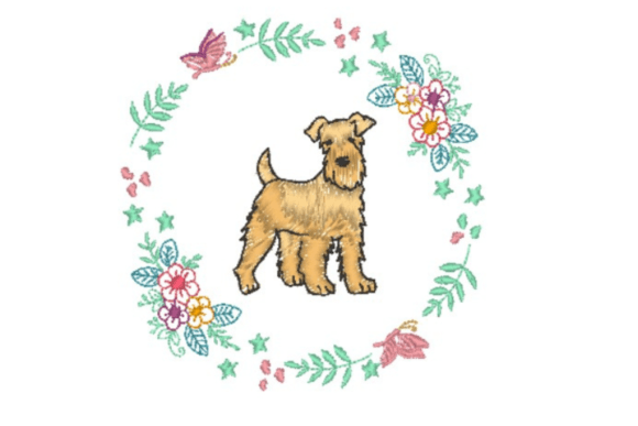Dog with Flowers