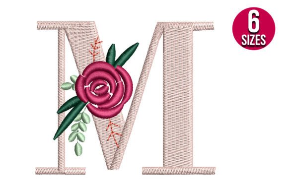 Floral Alphabet M Letter