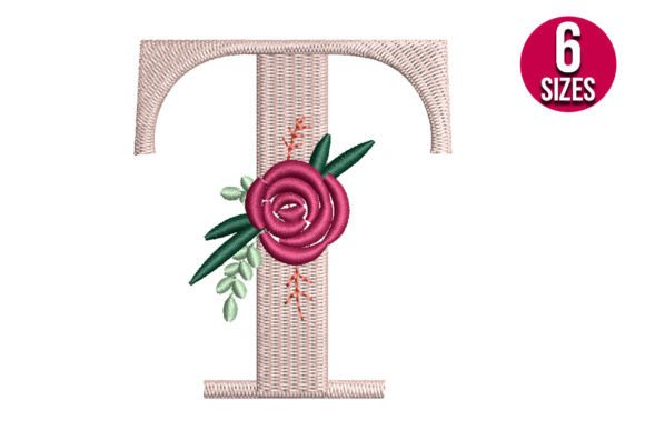 Floral Alphabet T Letter