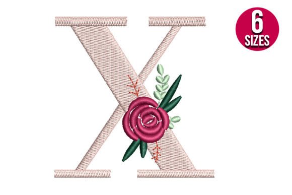 Floral Alphabet X Letter