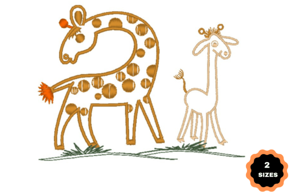 Giraffe Mom and Baby