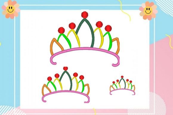 Queen Crown Embroidery Design